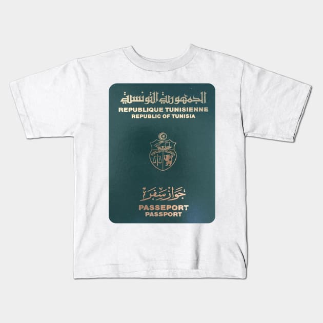 Tunisia Passport Kids T-Shirt by Islanr